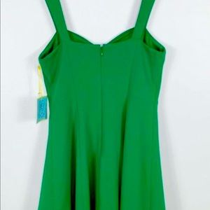 NWT CeCe Green Flounce Ruffle Hem Cocktail Dress 6